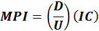 Fórmula: MPI = (D/U) (IC)