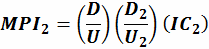 Fórmula: MPI2 = (D / U) (D2 / U2) (IC2)